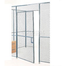 Global Industrial Wire Mesh Hinged Door 4'W x 8'H Gray