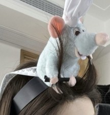 Ratatouille Remy Chef Hat Plush Headband Funny Hair Hoop Costume Accessory