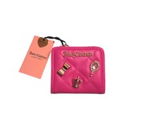 Juicy Couture Hot Pink Faux Leather Free Love Juicy Girls Only Card Case, NWT