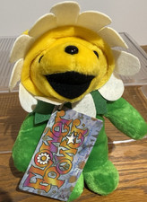 Grateful Dead Bean Bear Flower Power 7" Liquid Blue Tags