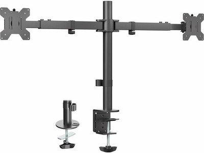 Premium Dual Ultra Wide LCD LED 27 to 38 inch Monitor Desk Mount, Heavy Duty,...
