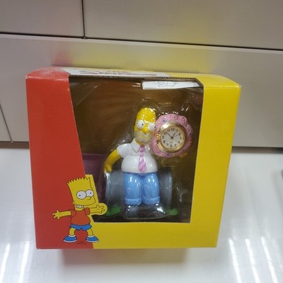 The Simpsons 2002 Homer Donut Clock La Bréa  New in Box