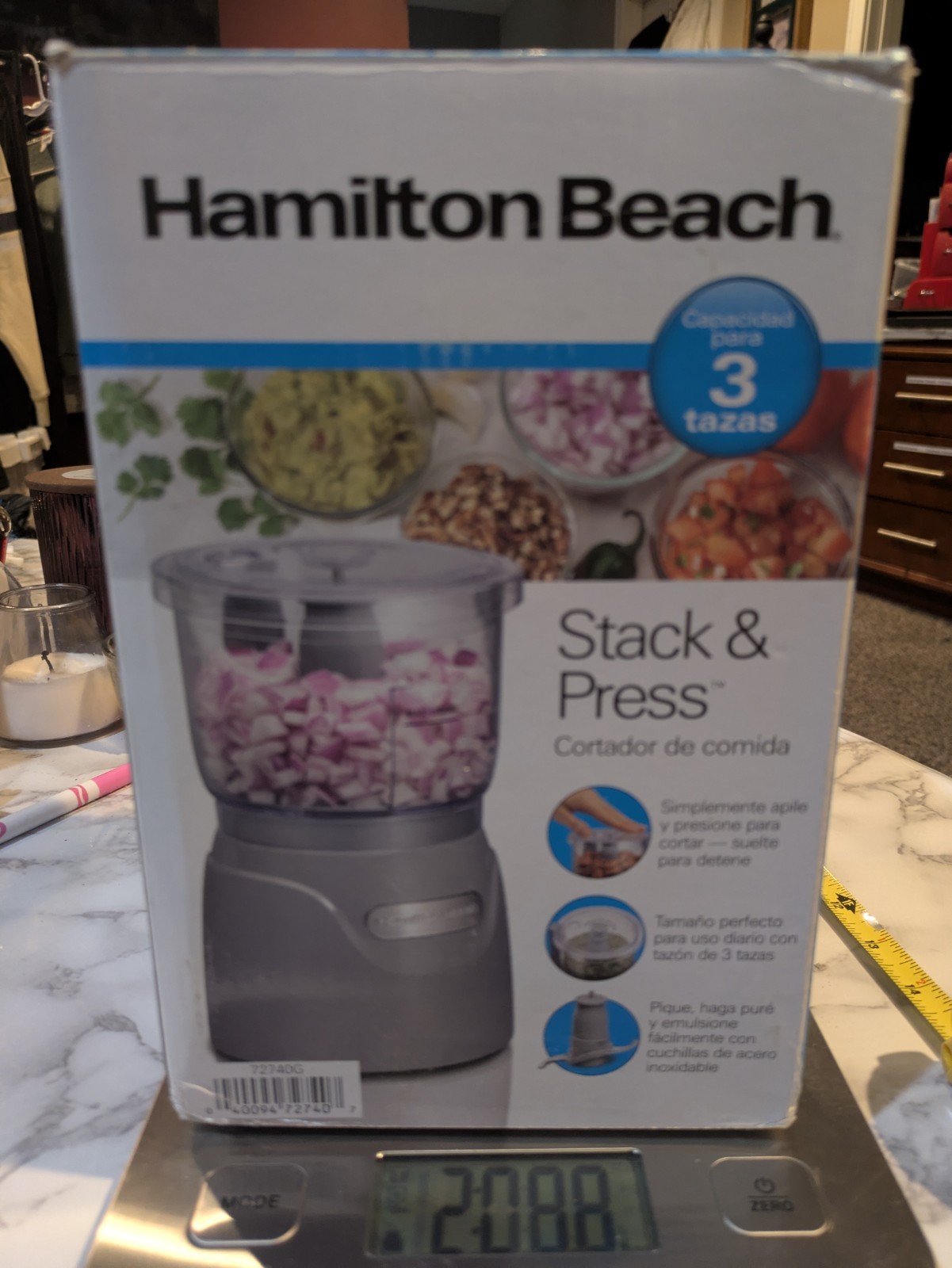 Hamilton Beach Gray Chopper Stack & Press Food Processor Min
