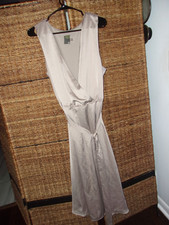 TAYLOR Sleeveless Elastic waist Faux Wrap Satin look Belted Dress Size 16W