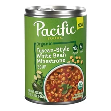 Pacific Foods Organic, Tuscan-Style White Bean Minestrone Soup 🍲 16.3 oz