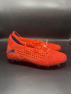Size 9 - PUMA Future 19.1 Netfit FG AG Red Blast Bleu Azur for