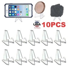 10X Coin Display Stands Paper Trading Card Easel Small Size Holder Clear Plastic