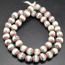 Vintage Venetian Chevron Trade Beads 12mm Beautiful string