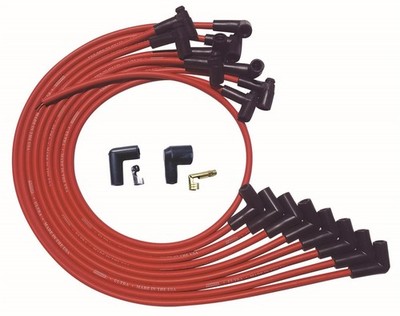 MOROSO Ultra Spark Plug Wire Set for Small Block Chevy, Red, 8mm, Over Valve
