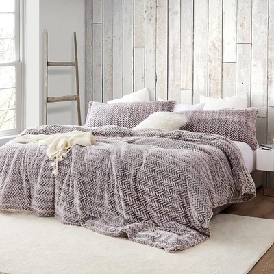Cozy Peaks - Coma Inducer  Oversized King Comforter Set - Chevron Frosted Sierra