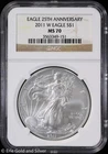 2011-W $1 Burnished American Silver Eagle NGC MS 70 | Uncirculated UNC BU