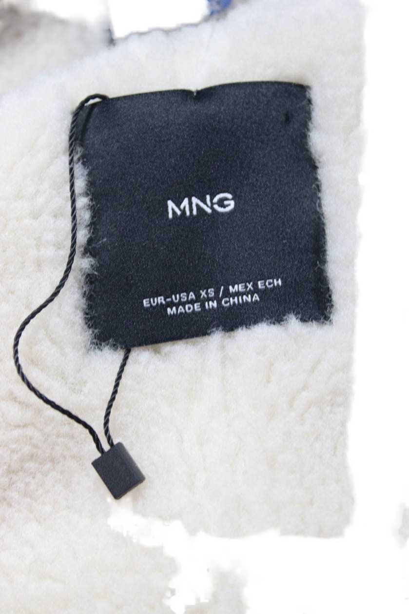 MNG Womens Black Collared Solid Polyester Coat Lo… - image 7