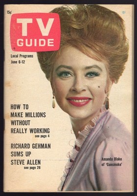 1964 AMAZING SOUTHERN CALIFORNIA TV GUIDE/AMANDA BLAKE/MISS KITTY on GUNSMOKE