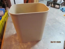FireGuard R-4140 Fire-Resistant Wastebasket Rectangular  Tan   3.5 gallon