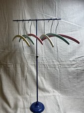 Vintage Lot Of 6 Wood Pastel Clothing Hangers