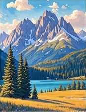  Paint by Numbers for Adults Beginner National Park DIY Acrylic Painting Kits La