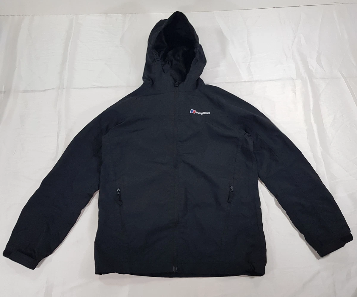 Veste De Pluie Enfant Berghaus Aq2, Taille 11-12 Ans, Noire Et Imperméable