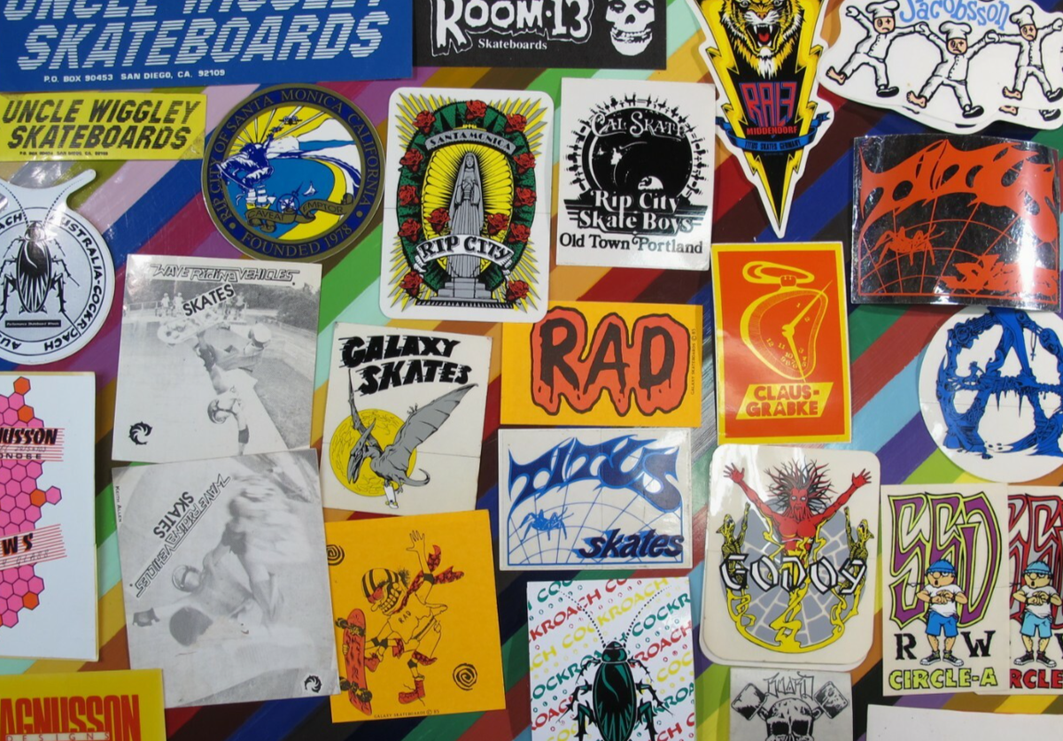 vtg 1980s Mid Cos. skateboard sticker - Galaxy Wiggley WRV
