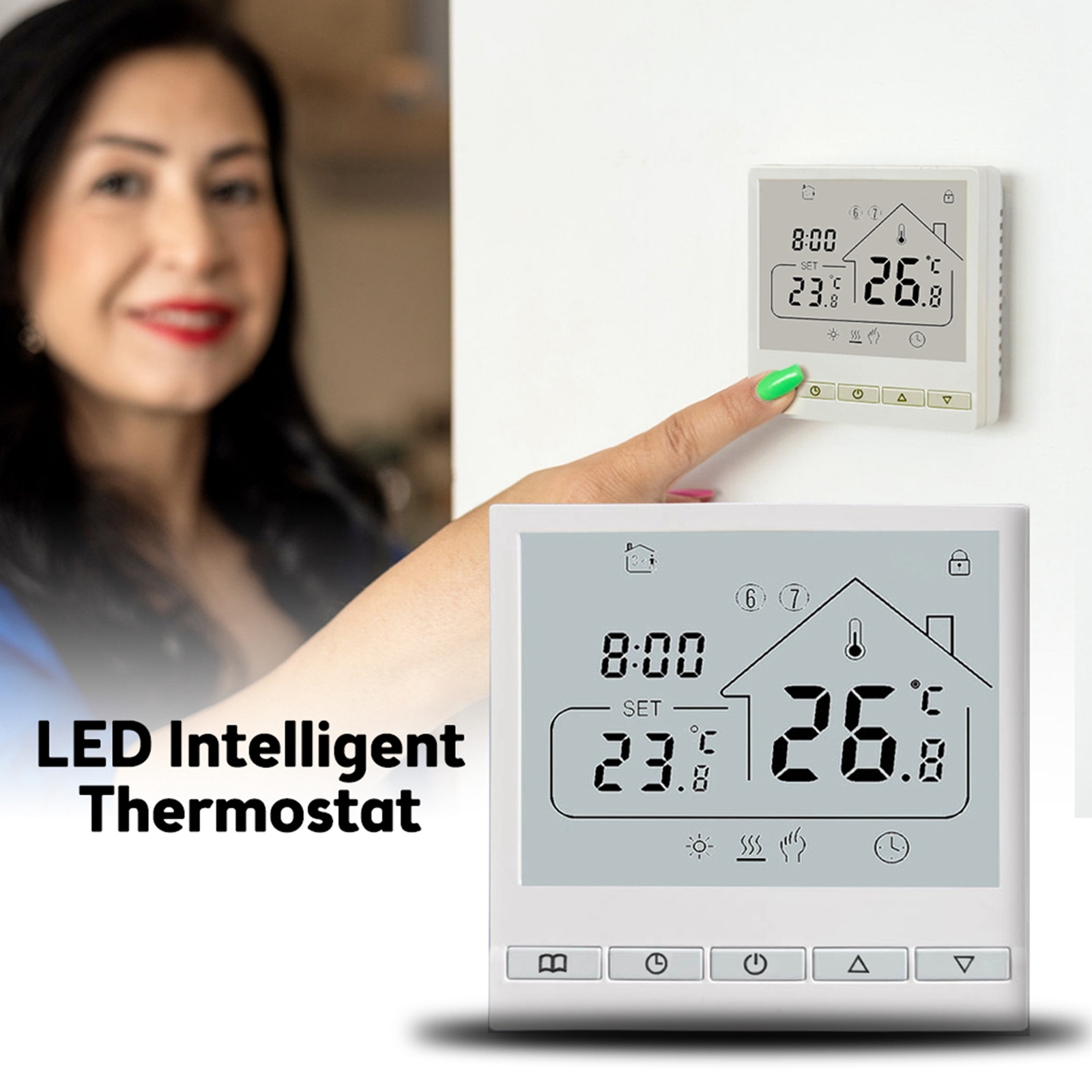 Smart Thermostat 5+2 Programmable 3A Water Heating Thermostat DIY Install LCD US