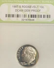 1997-S Roosevelt Dime 10c DCAM GEM PROOF - Slabbed 5/1 - Combined Shipping