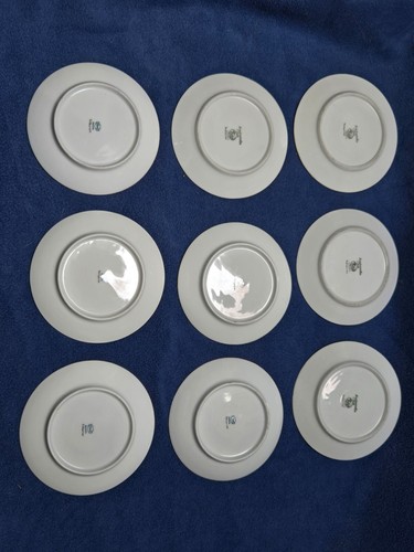 Thomas Bavaria "Kathrine" China Bread Plates Set of 9 - flowers and fruit 6.5" - Picture 11 of 21