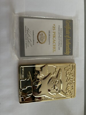 Pokemon 23K Gold Plated Set Of 2 Trading Card | eBay