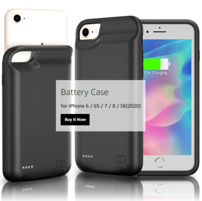 Extended Battery Charge Case For iPhone 6s Plus SE Portable
