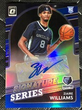 2021-22 Donruss Optic Blue Prizm SP 17/25 Auto RC Ziaire Williams #ss-ZWL