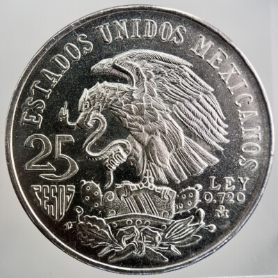 Silbermünze Mexiko 25 Pesos 1968 | sehr hochwertig | a852