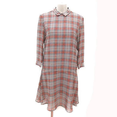 Castane Kastane One Piece Knee Length Check Long Sleeve Multicolor