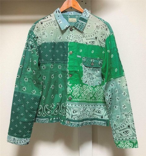 KAPITAL BANDANA PATCHWORK JACKET green 