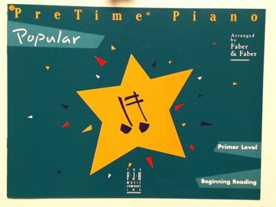 PreTime Piano Popular Primer Lever Beginning Reading  New-Old Stock -