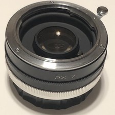 Vivitar 2X-7 Teleconverter Camera Lens with Case and Caps Free Shipping 