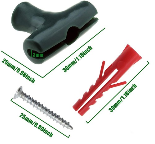30PC Garden Mesh Panel T Clips with Screw Anchor Fixing Greenhouse Hard Mesh Net - Picture 5 of 10