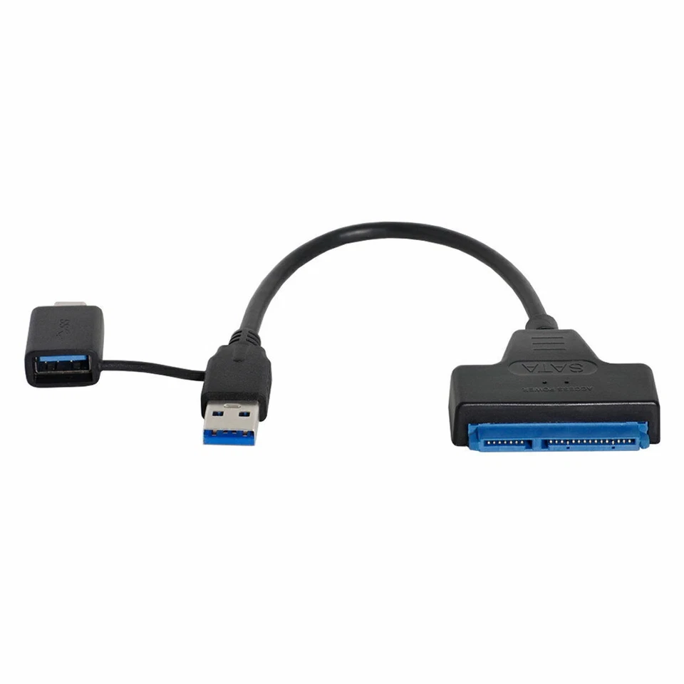 USB 3.0 Type C Male to SATA 22 Pin 2.5" Hard disk driver SSD Adapter Cable - Image 4 of 4