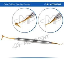 Dental Composite Filling Instrument Golden Titanium Coated CIG-6