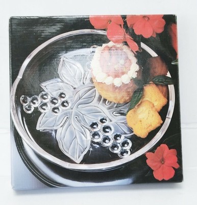 Vintage SOGA Japanische Kunst Glas Matt Platte 8,5'' Neu in OVP (B2)