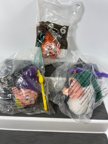 2001 McDonalds Disney's SNOW White & the 7 Dwarfs NEW Clip On Lot of 3 - 第 1/4 張圖片