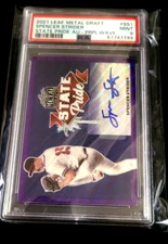 2021 Leaf Metal Draft Spencer Strider Purple Wave State Pride Auto #SS1 PSA 9