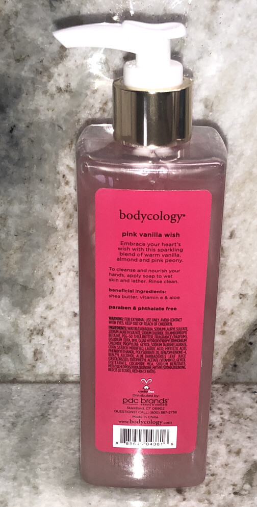 bodycology Nourishing Hand Soap Pink Vanilla Wish 10 fl oz (296 ml