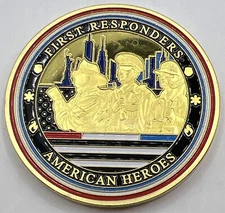 * 50 PCS First Responders Challenge Coin American Heroes Honor Service Sacrifice