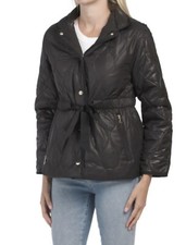 KATE SPADE M(8-10) Belted Hooded Mid-weight Quilted Jacket NWT $260