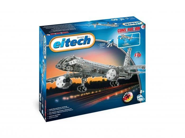 Jetliner C10 Eitech Metal Construction Building Toy Plane Steel Model Kit  - Image 3 of 4