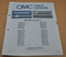 OMC 20/25 Parts Catalog 1986 Motor Bootsmotor Ersatzteilliste Johnson Evinrude