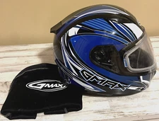 Gmax Sektor FF-49 (XS) Motorcycle Helmet W/ Bag - Black/Blue/White 