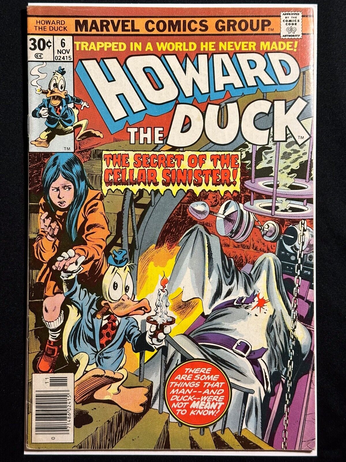 HOWARD THE DUCK v.1 #6 1st Printing (Marvel Nov 1976, Newsstand) Gerber & Colan 