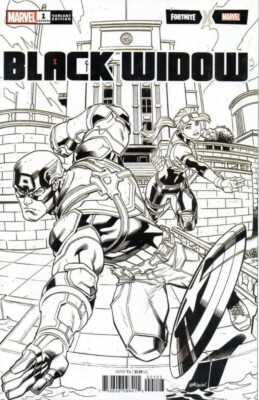 BLACK WIDOW #1 BLACK & WHITE MCGUINNESS SURPRISE FORTNITE