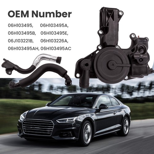 Breather Hose Valve Oil Separator Kit for Audi A4 A5 A6 TT 09-16 2.0L 06H103495A - Picture 3 of 12