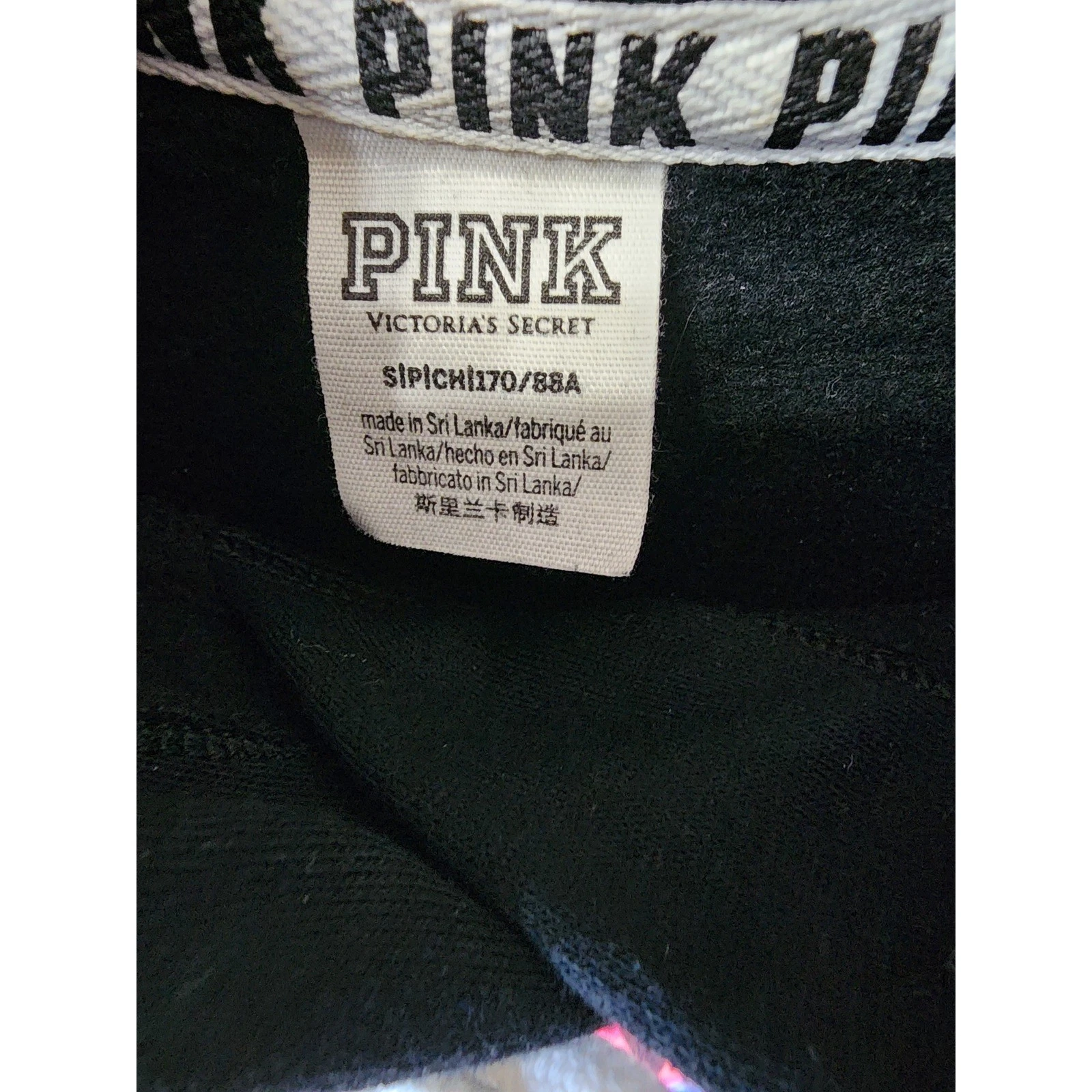 UNDERCOVER ROSA Victoria's Secret Felpa con Cappuccio Tie Dye Logo Pullover Felpa S