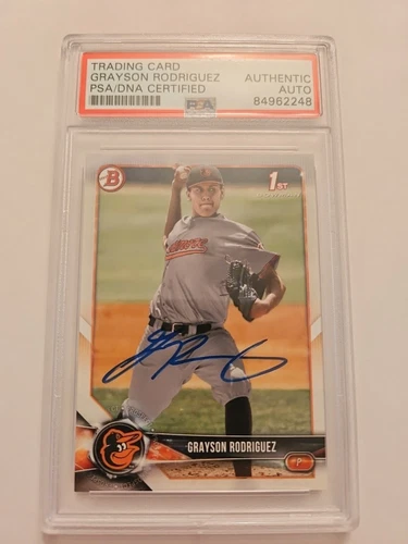 Grayson Rodriguez - 2018 Bowman Draft 1st Bowman IP Auto Authentic - Baltimore
